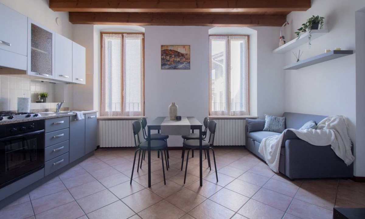 Valeggio sul Mincio Apartment | A comfortable and bright 39 square meters apartment, perfect for three people, located on the first floor of a completely renovated 17th-century historic building (NO elevator).The property is located in Valeggio sul Mincio and enjoys an excellent locati