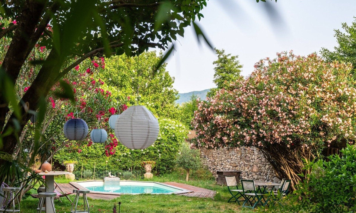 Lodeve House | Gîtes de la Soulondre: Vacation Home with Mountain View, Shared Pool, and Wi-Fi
