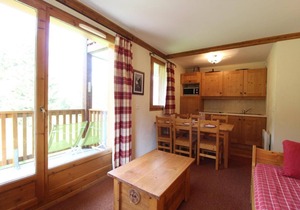 150m from shops, 2nd floor, view mountain, fitness, swimming pool, balcony, tv, ski locker, 40m²