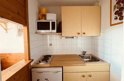 Vallandry Apartment | 150m from resort center, 3rd floor, balcony, tv, ski locker, 20m², Peisey-Vallandry