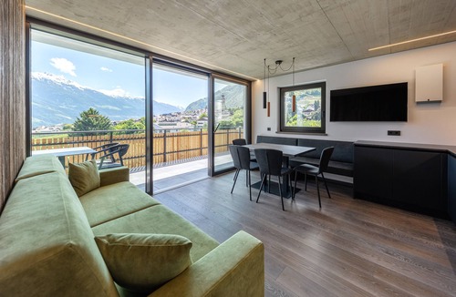 Parcines Apartment | Apartment 'Köfele Lodge Agnes' with Mountain View, Shared Pool and Wi-Fi