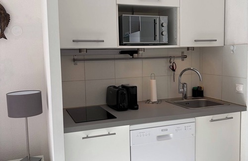 Giens Apartment | Appt 2p-climatisé-WIFI-Parking-Pied dans l'eau-Plage La Badine-Presqu'ile Hyères