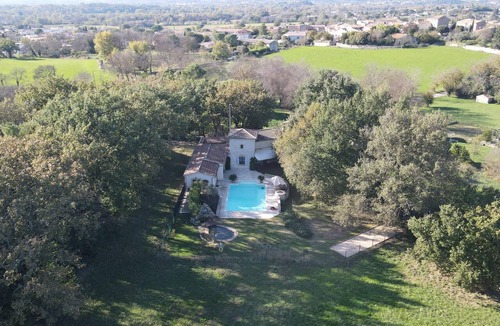 Saint-Hilaire-de-Brethmas House | Charming, air-conditioned house with a pool; housekeeping and linens included
