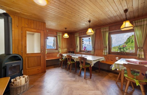 San Leonardo in Passiria House | Holiday Home "Enzianhütte" with Mountain Views, 3 Balconies & Shared Terrace