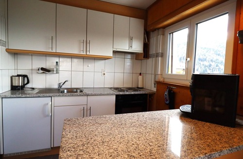 Chandolin Apartment | Outside: Apartment in a small building in Chandolin, sleeps 4, beautiful terrace with garden furnitu