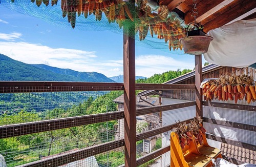 Sant'Orsola Terme Apartment | Room 'Lagemma-stanza Dei Mirtilli' with Mountain View, Shared Garden and Wi-Fi