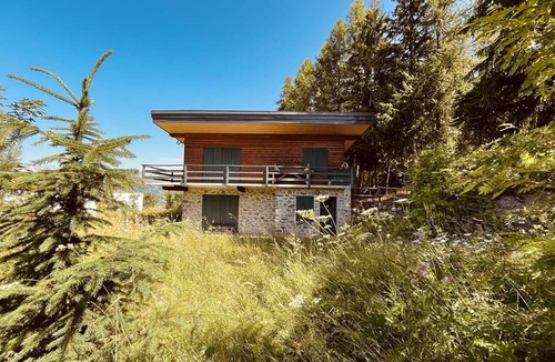 Plan Peisey Ski Chalet | Rustic chalet for 11, direct slope access, pets allowed, Wi-Fi