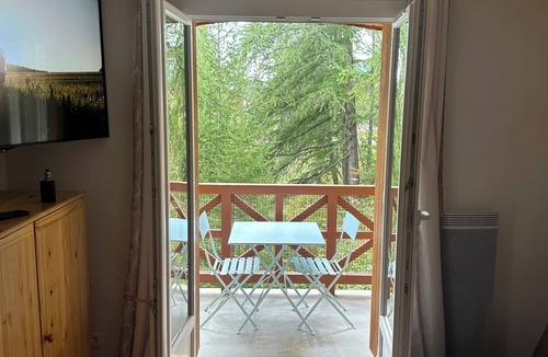 Allos Apartment | South-facing studio with direct runway access sleeps 4 Vallée Blanche residence
