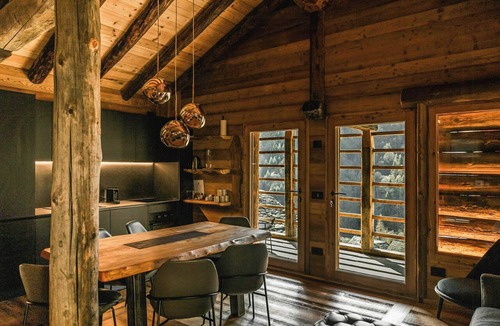 Pedemonte House | Walser cabin with rock SPA and Monte Rosa views