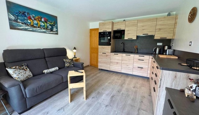 110m from shops, 1st floor, balcony, tv, 29m², Saint Martin de Belleville