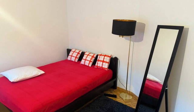 Affordable large private room in an apartment, suitable for couples