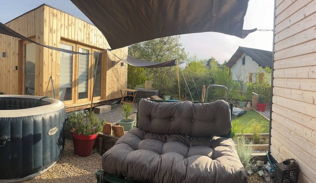 Brand new equipped garden studio in a beautiful region near mountains and lake