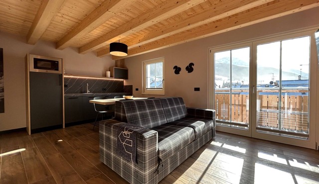 Studio '2 Monolocale' with Mountain View, Balcony and Wi-Fi