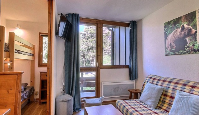 Studio for 4 in Vallandry, close to slopes