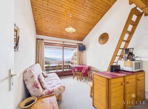Studio mezzanine cosy, balcon plein sud, quartier calme, proche pistes et commerces, navette gratuite - FR-1-398-554