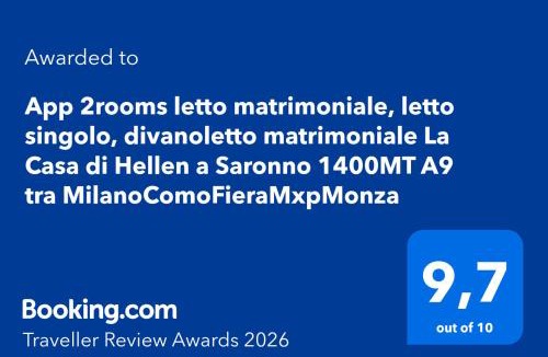 Saronno Apartment | La Casa di Hellen 2room &living room 5pers app